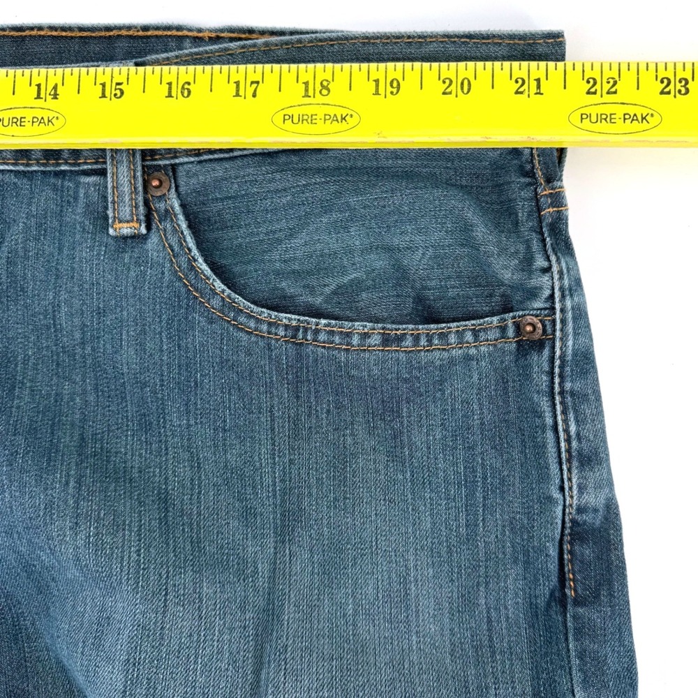 Levis 559 Relaxed Straight Mens 42x32 Jeans Blue Medium Wash Stretch Cotton - Picture 5 of 7